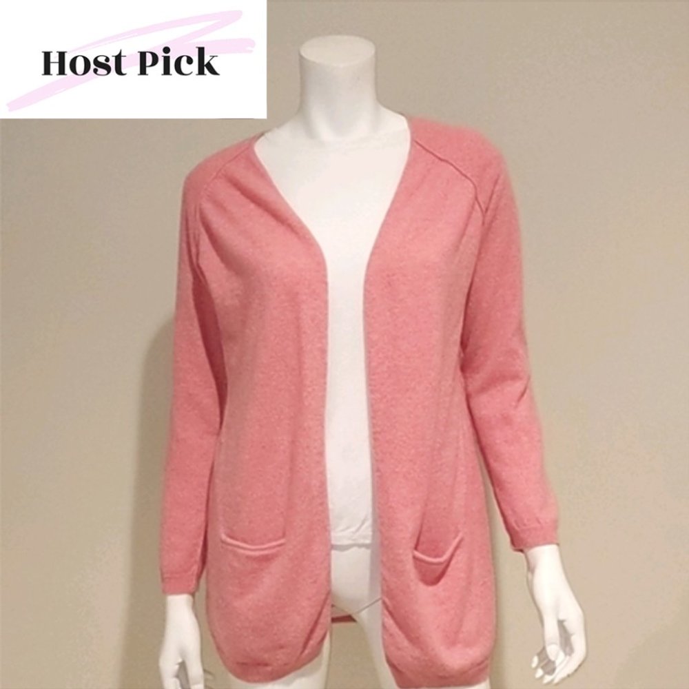 Anthropologie One Girl Who Cashmere Open Cardigan